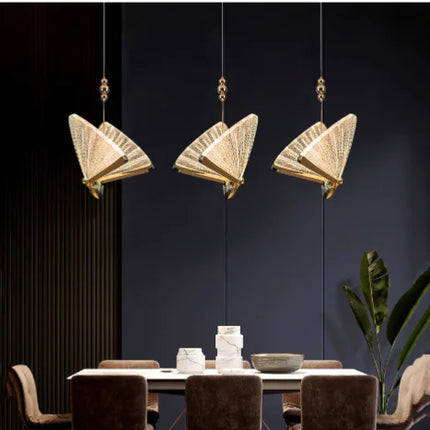 Modern Minimalist Butterfly Pendant Light for Dining Room