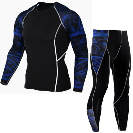 Printed Long Sleeve Gym Suit A.H.S.TechGadgetsSTORE