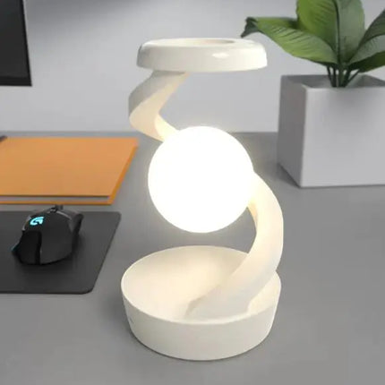 Rotating Moon Desk Lamp with Wireless Phone Charging, Sensor Control, and Night Light Function A.H.S.STORE