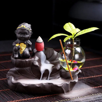 Ceramic Incense Burner with Creative Sun Wukong Design A.H.S.TechGadgetsSTORE