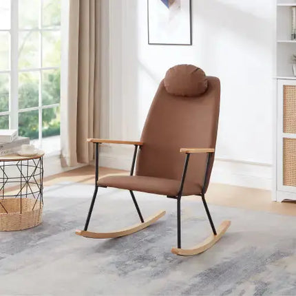 Modern Rocking Chair Comfortable Side Chair For Nursery, Bedroom, Living Room A.H.S.STORE