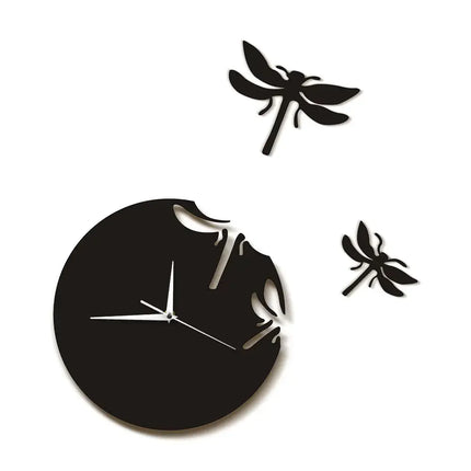 DIY Acrylic Dragonfly Wall Clock for Living Room Decor A.H.S.STORE