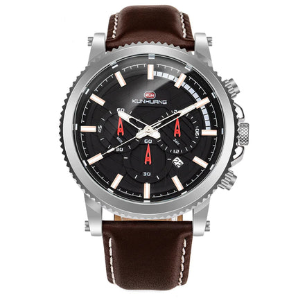 Men's Waterproof Fashion Sports Quartz Watch with Leather Band A.H.S.TechGadgetsSTORE