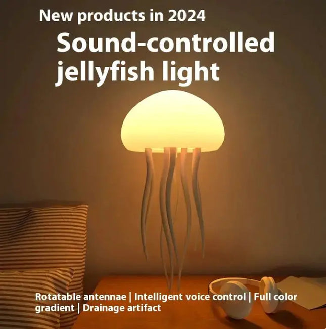 Jellyfish Mood Lamp LED Jellyfish Night Light Portable Jellyfish Lamp Jellyfish Decorations Smart Table Lamp For Bedside Desk A.H.S.STORE