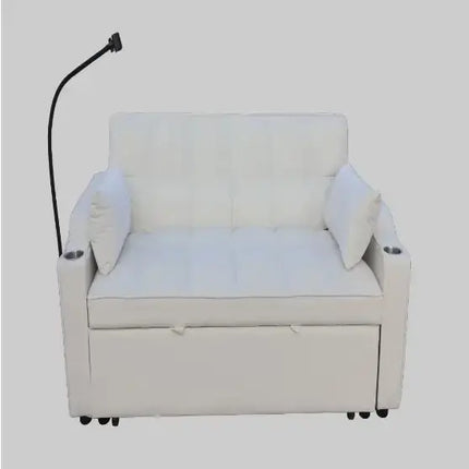 Modern Velvet Double Sofa Bed With Pull-out Bed 3-in-1 Convertible Sofa Bed A.H.S.STORE