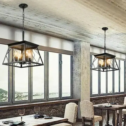 4 Lights Farmhouse Chandelier For Dining Room Black - No Bulbs Unavailable Platform- Temu A.H.S.STORE