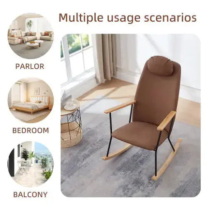 Modern Rocking Chair Comfortable Side Chair For Nursery, Bedroom, Living Room A.H.S.STORE