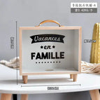 Portable wooden piggy bank F