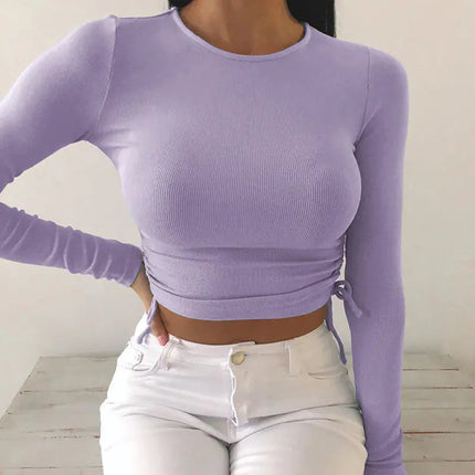 Korean T-Shirt with Drawstring for Women's Streetwear A.H.S.TechGadgetsSTORE