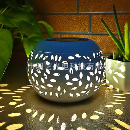 Solar Iron Art Lantern for Outdoor Garden Use A.H.S.STORE