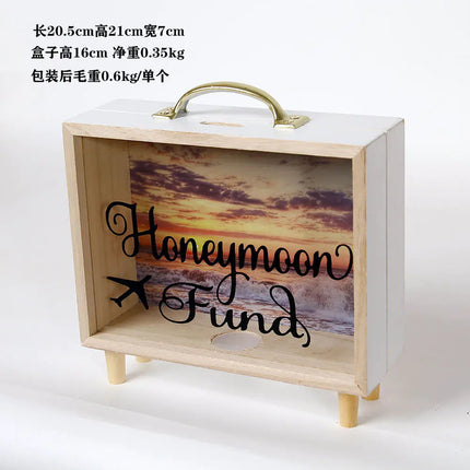 Nordic Creative Wooden Piggy Bank for Desktop Decor A.H.S.TechGadgetsSTORE
