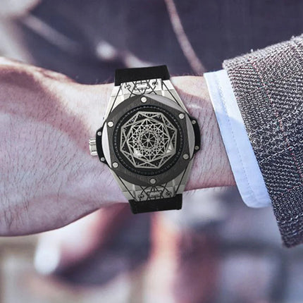 Men's Fashion Quartz Watch with Waterproof Silicone Band A.H.S.TechGadgetsSTORE