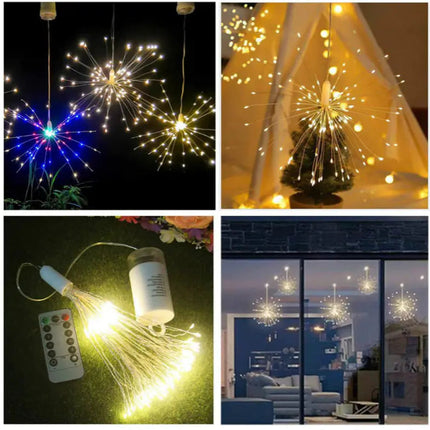 Solar LED Firework Lights with Dandelion String (Outdoor) A.H.S.STORE