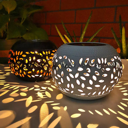 Solar Iron Art Lantern for Outdoor Garden Use A.H.S.STORE