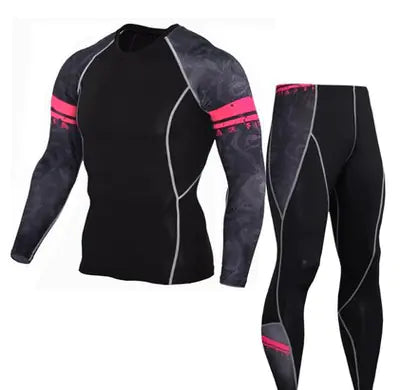 Printed Long Sleeve Gym Suit A.H.S.TechGadgetsSTORE