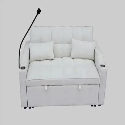 Modern Velvet Double Sofa Bed With Pull-out Bed 3-in-1 Convertible Sofa Bed A.H.S.STORE