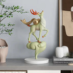 Fulu Double Full Desktop Ornaments-Cyan [Height 39cm]]
