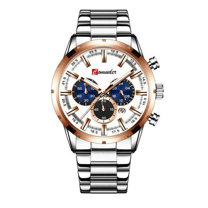 Men's Waterproof Fashion Sports Quartz Watch with Leather Band A.H.S.TechGadgetsSTORE